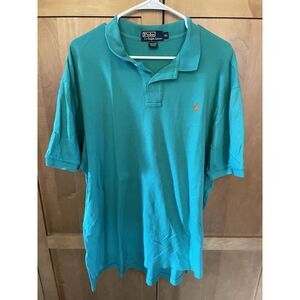 Men's XL Green Cotton Polo Ralph Lauren Short Sleeve Polo Shirt